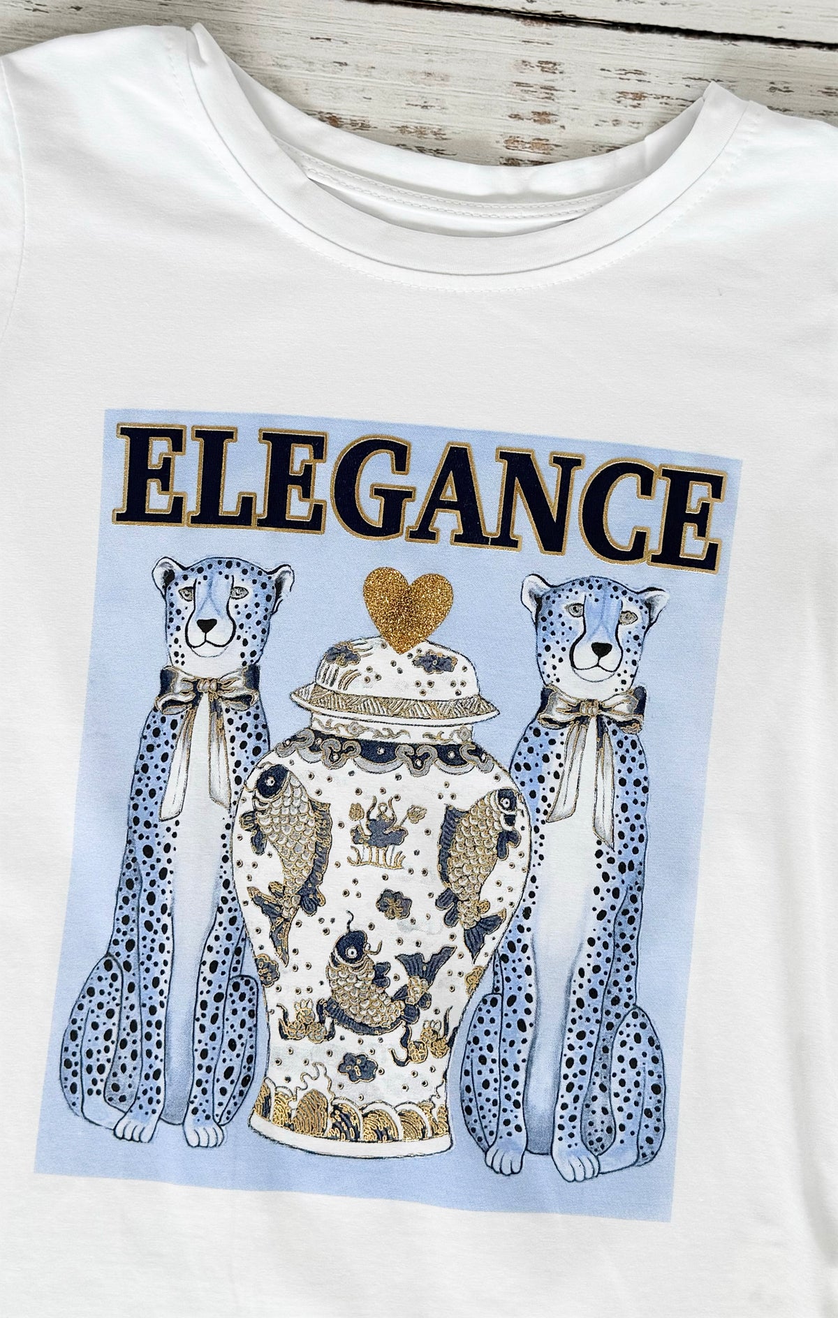 Blue Elegance Premium Italian T-Shirt-110 Short Sleeve Tops-Mitica & Co-Coastal Bloom Boutique, find the trendiest versions of the popular styles and looks Located in Indialantic, FL