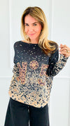 Untamed Number 5 Italian St Tropez Sweater-140 Sweaters-Italianissimo-Coastal Bloom Boutique, find the trendiest versions of the popular styles and looks Located in Indialantic, FL