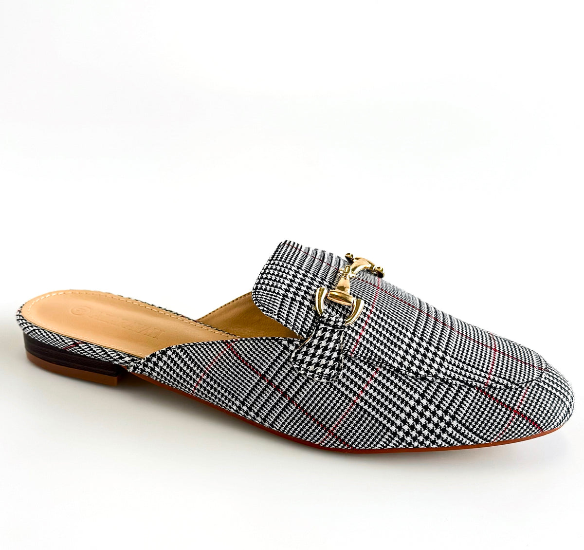 Heritage Glam Plaid Mule Loafers-250 Shoes-SAIGE LLC-Coastal Bloom Boutique, find the trendiest versions of the popular styles and looks Located in Indialantic, FL