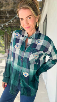 CB Custom - Enchanted Gaze Button Up Top-130 Long Sleeve Tops-mystree / Holly-Coastal Bloom Boutique, find the trendiest versions of the popular styles and looks Located in Indialantic, FL