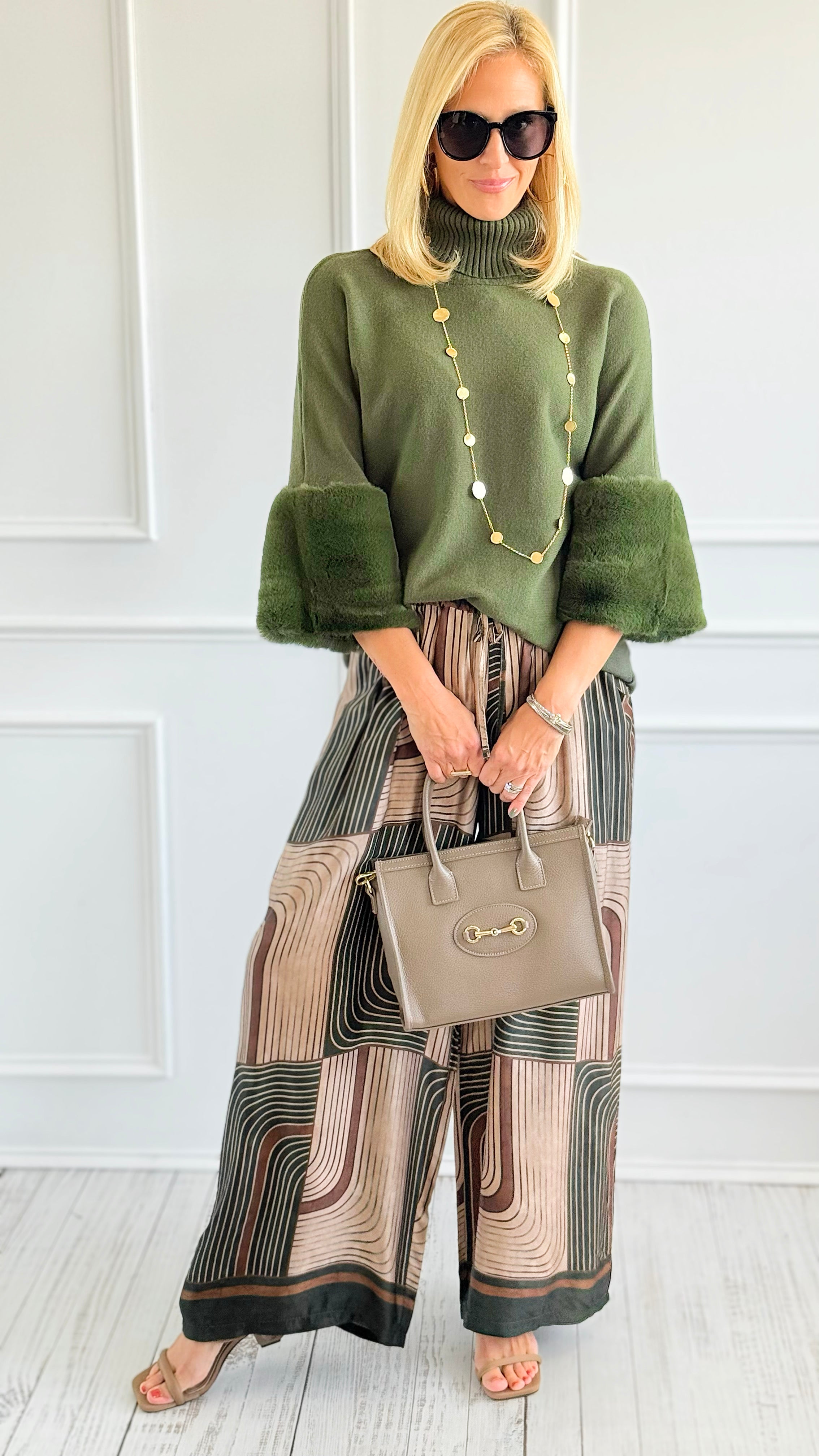 Modern Labyrinth Italian Pant-100 Pants-K2-Coastal Bloom Boutique, find the trendiest versions of the popular styles and looks Located in Indialantic, FL