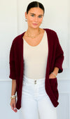 Willow Dusk Chenille Cardigan - Cabernet-150 Cardigans/Layers-Zenana-Coastal Bloom Boutique, find the trendiest versions of the popular styles and looks Located in Indialantic, FL