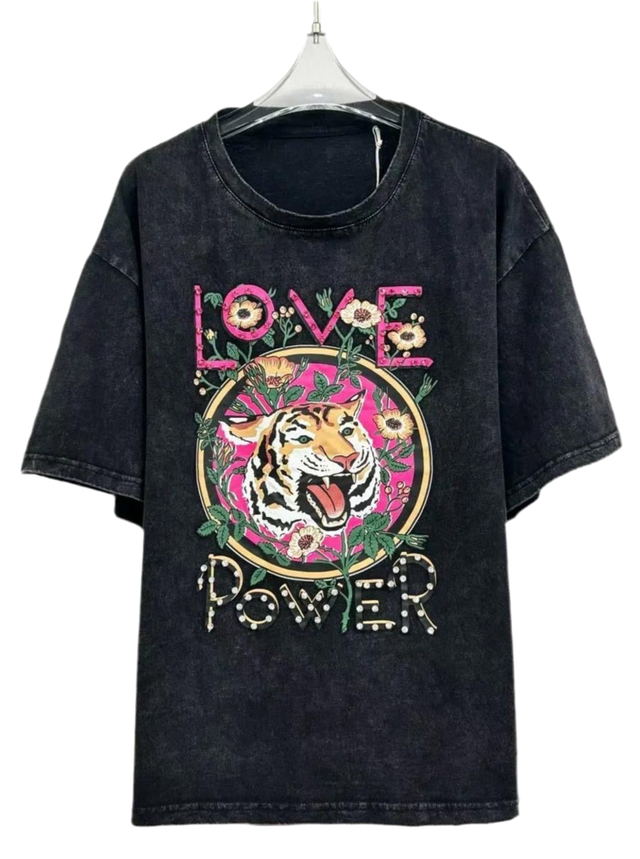 Love & Power Tee - Black