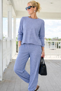 Weekend Ease Set -Lt Navy