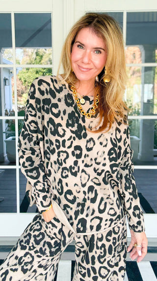 La Spezia Italian Sweatshirt - Leopard