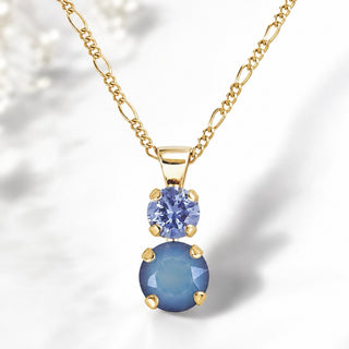 Double Drop Necklace - Sapphire - Katora