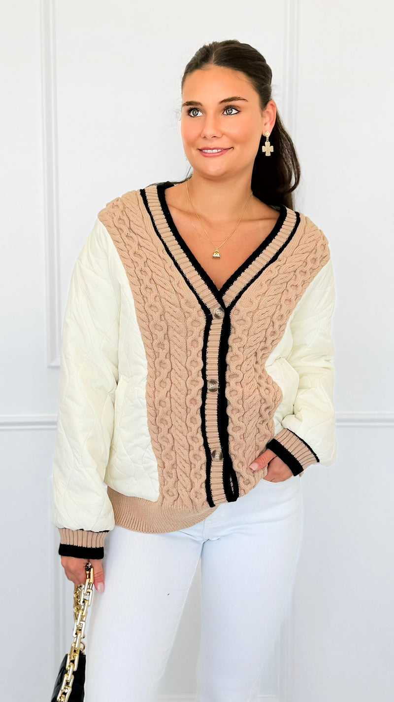 Braided Harmony Button Jacket-160 Jackets-ROUSSEAU-Coastal Bloom Boutique, find the trendiest versions of the popular styles and looks Located in Indialantic, FL