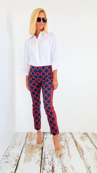 Mod Mosaic Straight Pants-170 Bottoms-Gretchen Scott-Coastal Bloom Boutique, find the trendiest versions of the popular styles and looks Located in Indialantic, FL