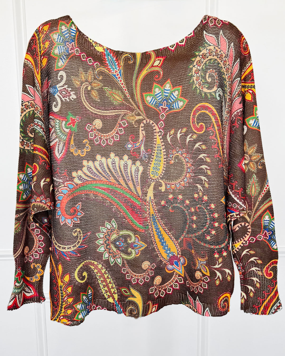 Garden Of Paisley Italian St Tropez Sweater-140 Sweaters-SORPRESA-Coastal Bloom Boutique, find the trendiest versions of the popular styles and looks Located in Indialantic, FL
