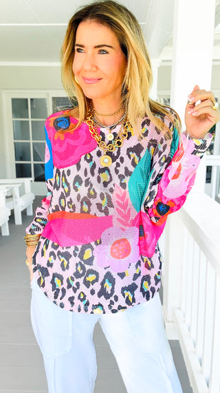 Italian St Tropez Wild Bloom Sweater - Designed by CB.