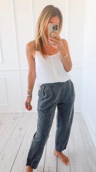 Mineral Muse High Waist Jogger Pant - Grey