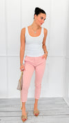 Make Me Blush Italian Pant-100 Pants-V SKY-Coastal Bloom Boutique, find the trendiest versions of the popular styles and looks Located in Indialantic, FL