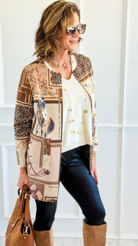 Equestrian Safari Italian Jacket-160 Jackets-VANESSA-Coastal Bloom Boutique, find the trendiest versions of the popular styles and looks Located in Indialantic, FL