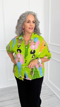 Culture Shock Italian Button Top-110 short Sleeve Top-PORCIENTO-Coastal Bloom Boutique, find the trendiest versions of the popular styles and looks Located in Indialantic, FL