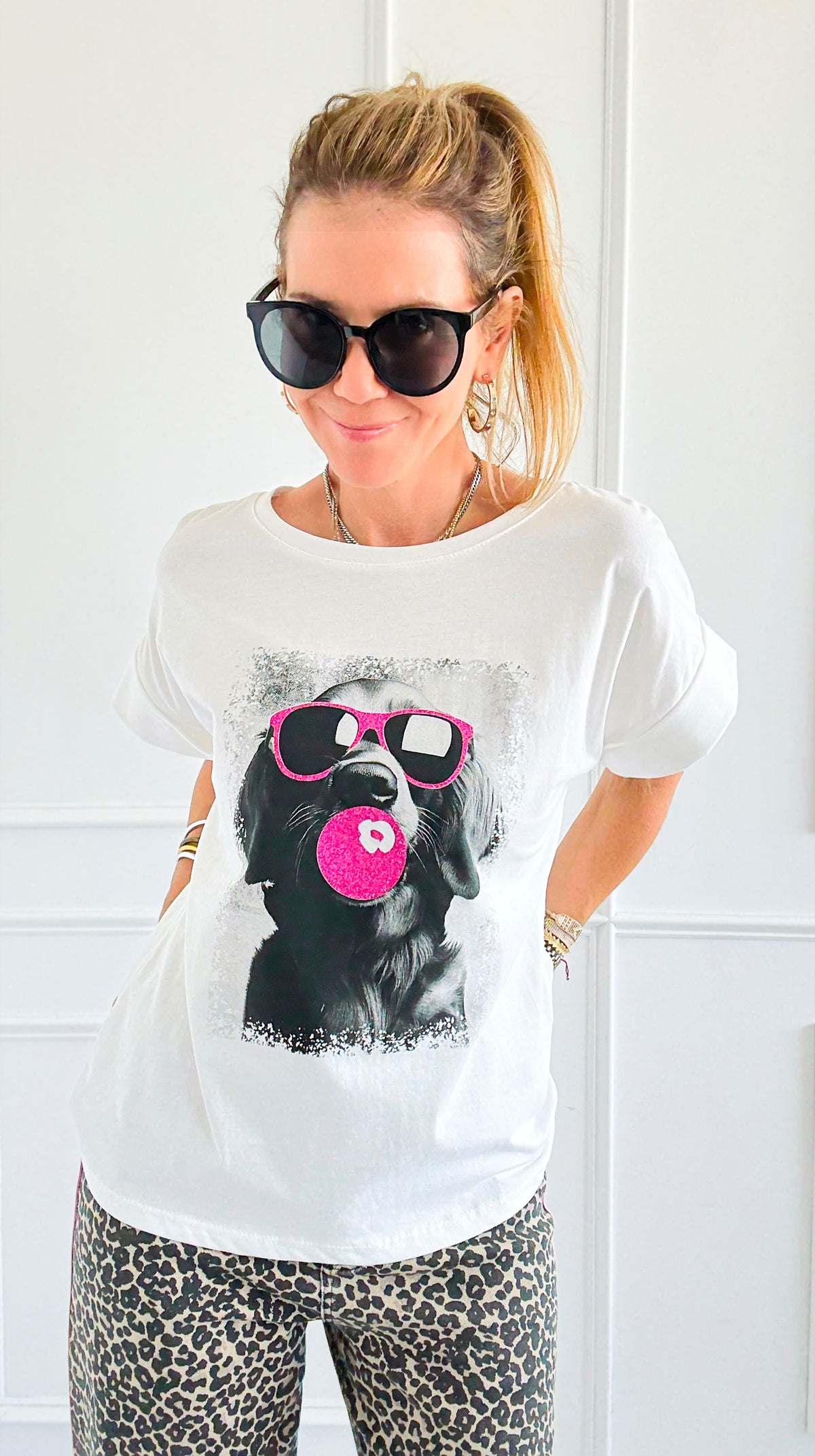 Sugar Pup Vibes Italian Graphic Tee-110 Short Sleeve Tops-FIRSTAGE-Coastal Bloom Boutique, find the trendiest versions of the popular styles and looks Located in Indialantic, FL