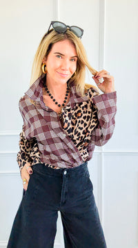 Two Sides Story Italian Button- Down Top-110 Long Sleeve Tops-SEÑORITA C-Coastal Bloom Boutique, find the trendiest versions of the popular styles and looks Located in Indialantic, FL