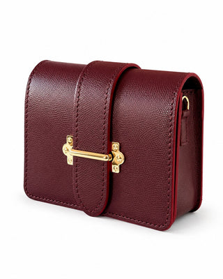 Level Up Italian Leather Crossbody Bag - Wine