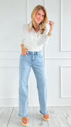 Weekend Breeze Straight Ankle Jeans-190 Denim-Mica Denim-Coastal Bloom Boutique, find the trendiest versions of the popular styles and looks Located in Indialantic, FL