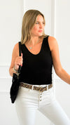Crazy Beautiful V & Scoop Neck Braless Tank - Black-220 Intimates-Elietian-Coastal Bloom Boutique, find the trendiest versions of the popular styles and looks Located in Indialantic, FL