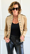 Velvet Sergeant Pepper Jacket - Camel-150 Cardigans/Layers-Venti6-Coastal Bloom Boutique, find the trendiest versions of the popular styles and looks Located in Indialantic, FL