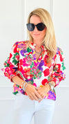 Palette Bloom Long Sleeve Blouse-110 Long Sleeve Tops-JODIFL-Coastal Bloom Boutique, find the trendiest versions of the popular styles and looks Located in Indialantic, FL