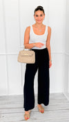 Flow State Italian Pants- Navy-100 Pants-SEE YOU IN ROME-Coastal Bloom Boutique, find the trendiest versions of the popular styles and looks Located in Indialantic, FL