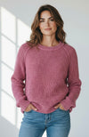 Modern Ease Knit Sweater - Cabernet-140 Sweaters-Zenana-Coastal Bloom Boutique, find the trendiest versions of the popular styles and looks Located in Indialantic, FL