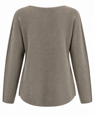 Soho Italian Boatneck Pullover - Dark Taupe
