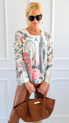 London Rose Italian Boatneck Sweater-140 Sweaters-SORPRESA-Coastal Bloom Boutique, find the trendiest versions of the popular styles and looks Located in Indialantic, FL