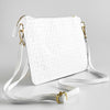 Italian Textured Leather Zip Clutch-White-240 Bags-DEDA LEATHER-Coastal Bloom Boutique, find the trendiest versions of the popular styles and looks Located in Indialantic, FL