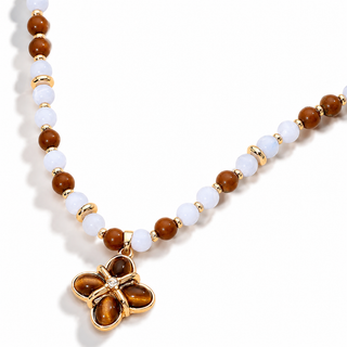 Tortoise Flower Pendant Necklace