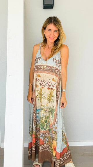 Paradise Calling Lurex Italian Sleeveless Dress