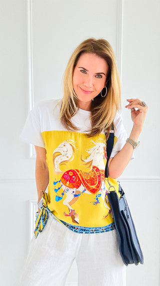 Golden Gallop Italian Top-110 short Sleeve Top-IT UNIQ-Coastal Bloom Boutique, find the trendiest versions of the popular styles and looks Located in Indialantic, FL