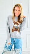 Bundle Up Bear Italian Sweater-140 Sweaters-Italianissimo-Coastal Bloom Boutique, find the trendiest versions of the popular styles and looks Located in Indialantic, FL