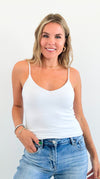 Essential Stretch Cami Top - White-100 Sleeveless Tops-Zenana-Coastal Bloom Boutique, find the trendiest versions of the popular styles and looks Located in Indialantic, FL