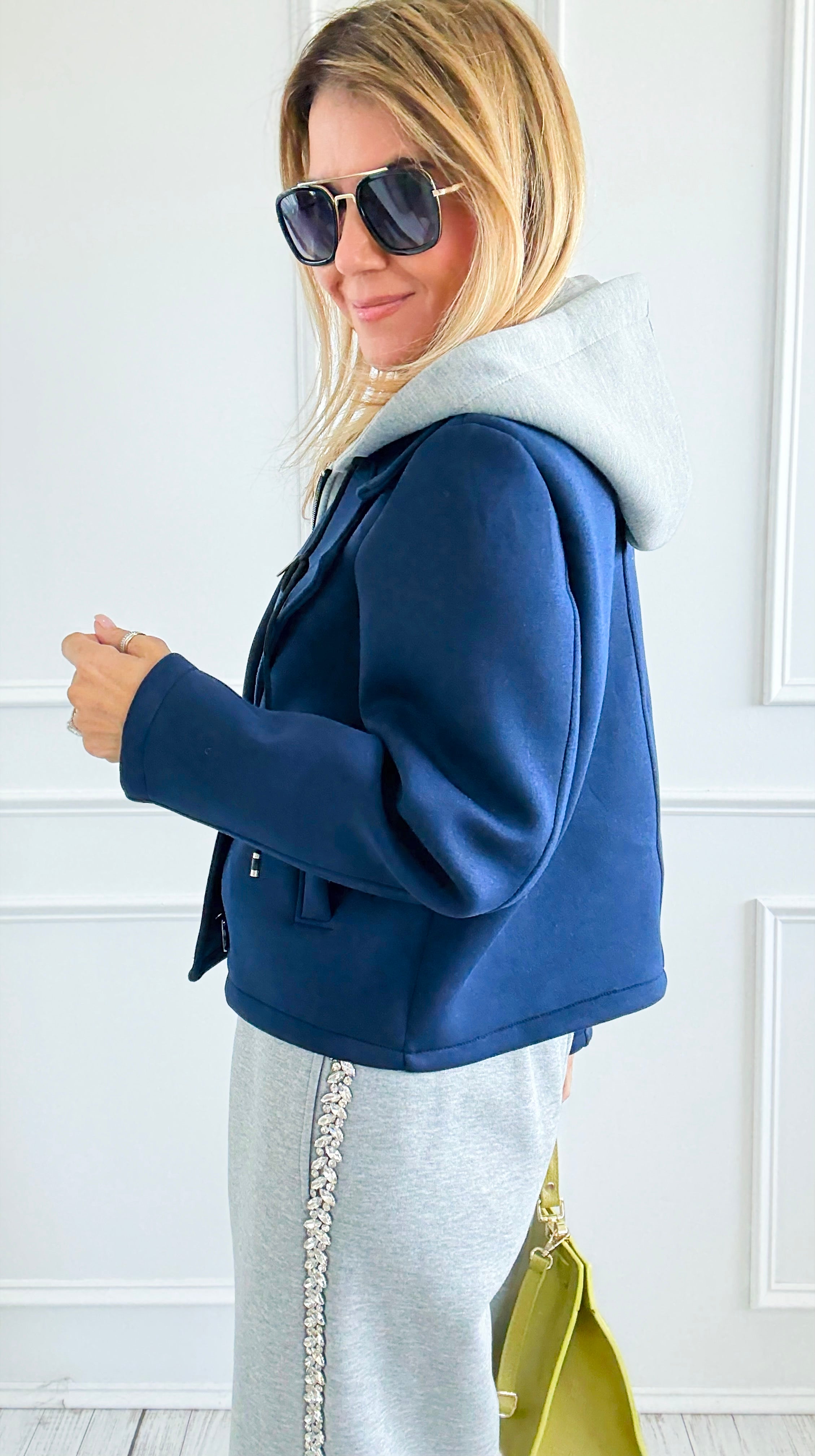 Italian Portofino Peacoat-Navy-160 Jackets-BONITO SRL-Coastal Bloom Boutique, find the trendiest versions of the popular styles and looks Located in Indialantic, FL