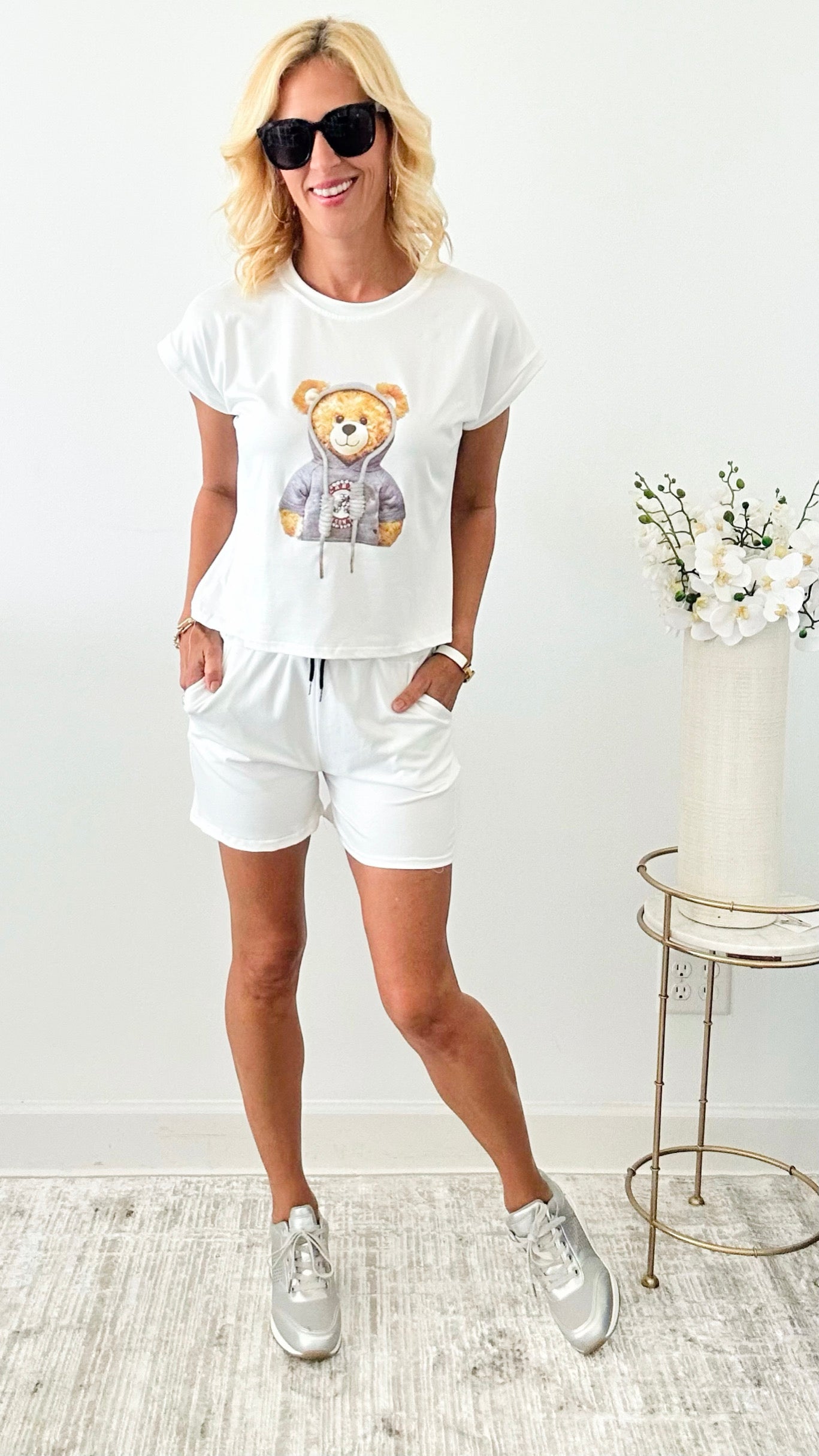 Teddy Sleeveless Top and Short Set-210 Loungewear/sets-CBALY-Coastal Bloom Boutique, find the trendiest versions of the popular styles and looks Located in Indialantic, FL