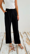 High Waisted Trousers-170 Bottoms-Edit By Nine-Coastal Bloom Boutique, find the trendiest versions of the popular styles and looks Located in Indialantic, FL