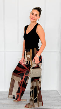 Abstract Trail Italian Pant-100 Pants-BETTER GO-Coastal Bloom Boutique, find the trendiest versions of the popular styles and looks Located in Indialantic, FL