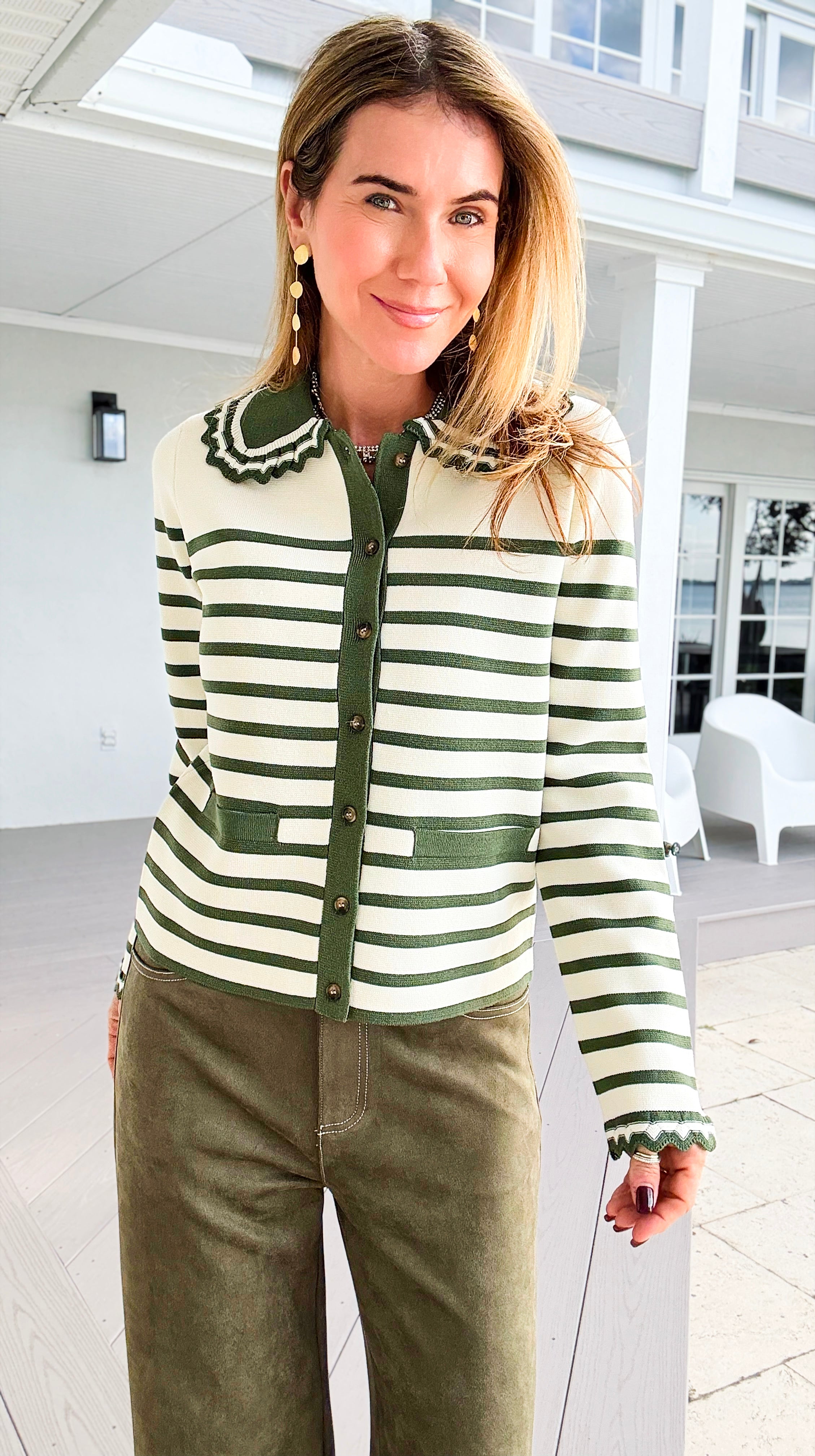 Presley Stripe Cardigan-140 Sweaters-rivir-Coastal Bloom Boutique, find the trendiest versions of the popular styles and looks Located in Indialantic, FL