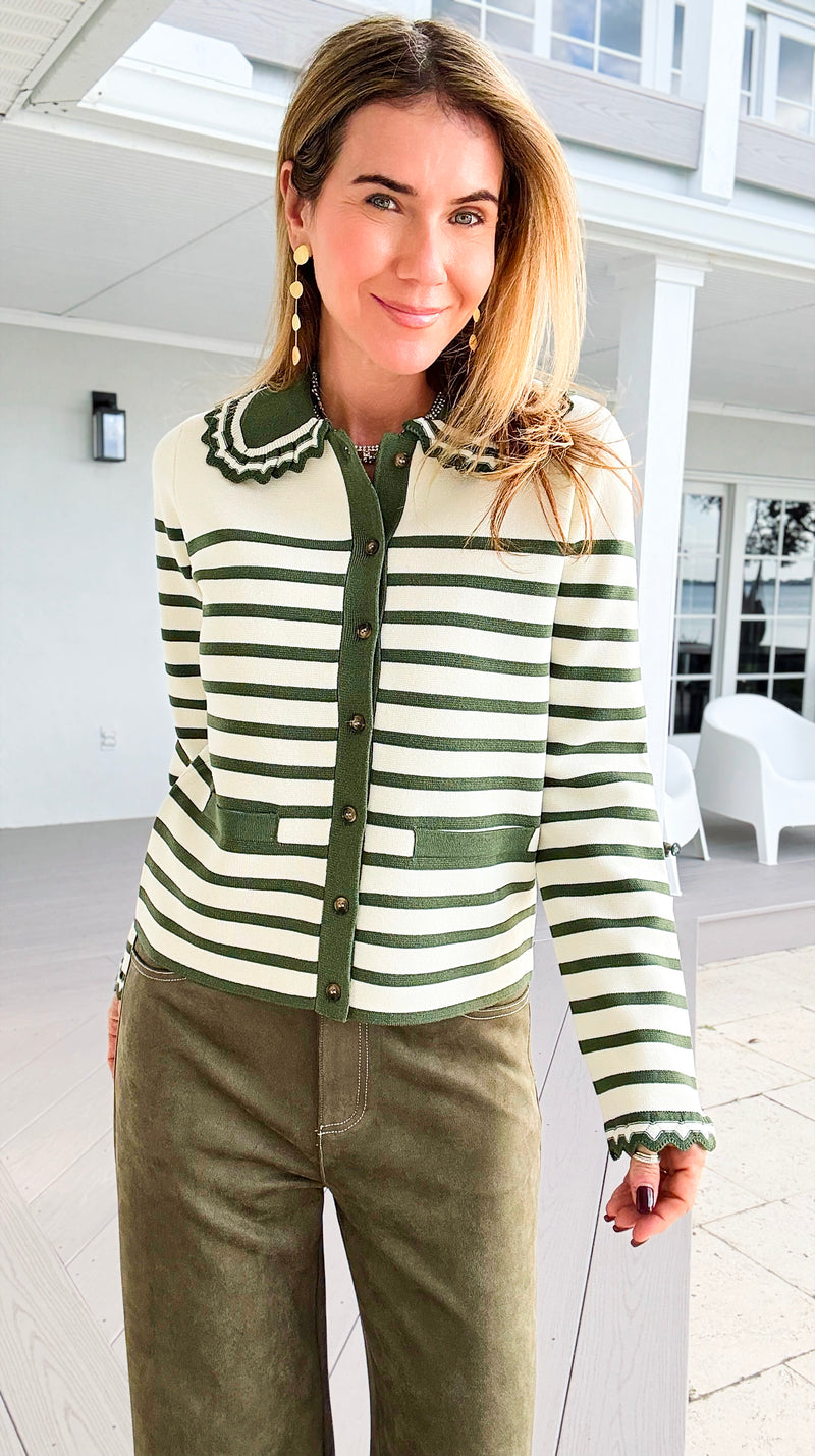 Presley Stripe Cardigan-140 Sweaters-rivir-Coastal Bloom Boutique, find the trendiest versions of the popular styles and looks Located in Indialantic, FL