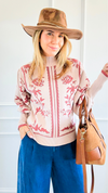 Roses in Bloom Sweater-140 Sweaters-Fate By LFD-Coastal Bloom Boutique, find the trendiest versions of the popular styles and looks Located in Indialantic, FL
