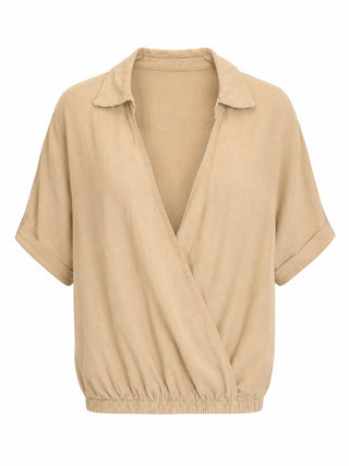 Casual Luxury Italian Top - Beige