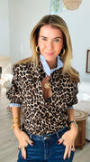 Rebel Ruffled Leopard & Stripe Italian Shirt-110 Long Sleeve Tops-TATTOO Z-Coastal Bloom Boutique, find the trendiest versions of the popular styles and looks Located in Indialantic, FL