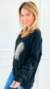 Studded Stilettos Italian Sweater-140 Sweaters-CRIS S.R.L.-Coastal Bloom Boutique, find the trendiest versions of the popular styles and looks Located in Indialantic, FL