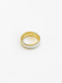 Sterling Silver CZ Station Baguette Band Ring-230 Jewelry-NYC-Coastal Bloom Boutique, find the trendiest versions of the popular styles and looks Located in Indialantic, FL