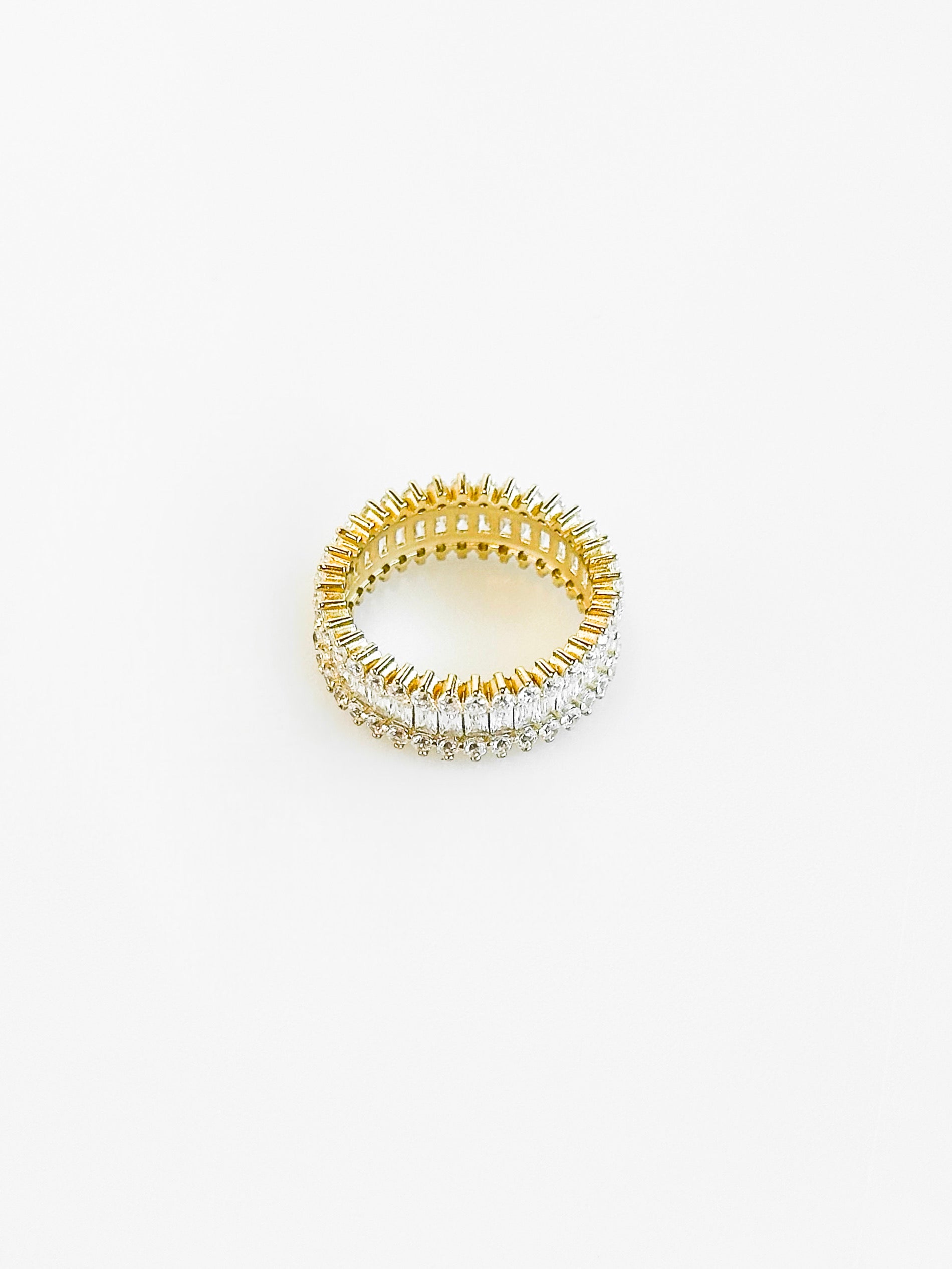 Sterling Silver CZ Station Baguette Band Ring-230 Jewelry-NYC-Coastal Bloom Boutique, find the trendiest versions of the popular styles and looks Located in Indialantic, FL