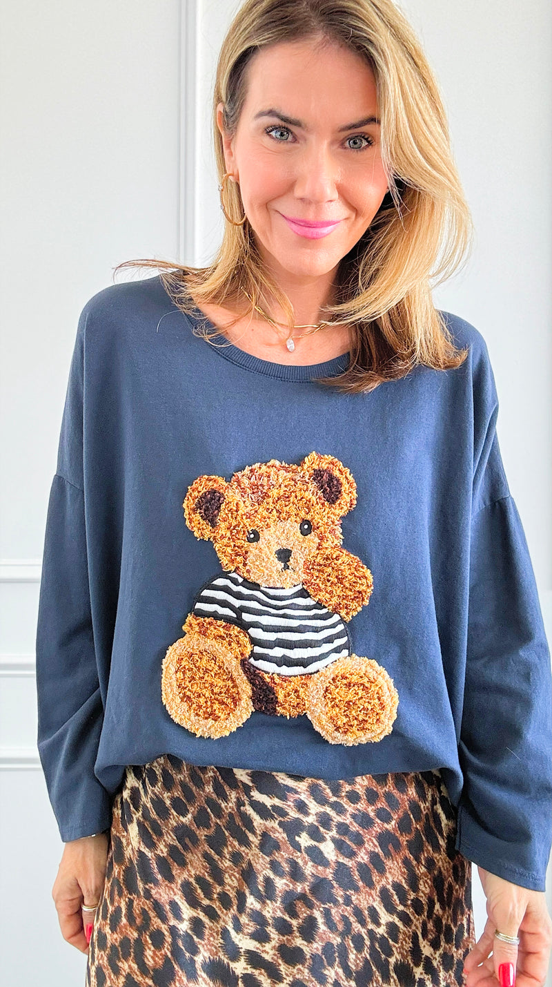 Custom CB Cuddly Stripes Italian Pullover-140 Sweaters-Italianissimo / Holly-Coastal Bloom Boutique, find the trendiest versions of the popular styles and looks Located in Indialantic, FL