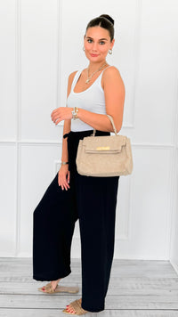Flow State Italian Pants- Navy-100 Pants-SEE YOU IN ROME-Coastal Bloom Boutique, find the trendiest versions of the popular styles and looks Located in Indialantic, FL