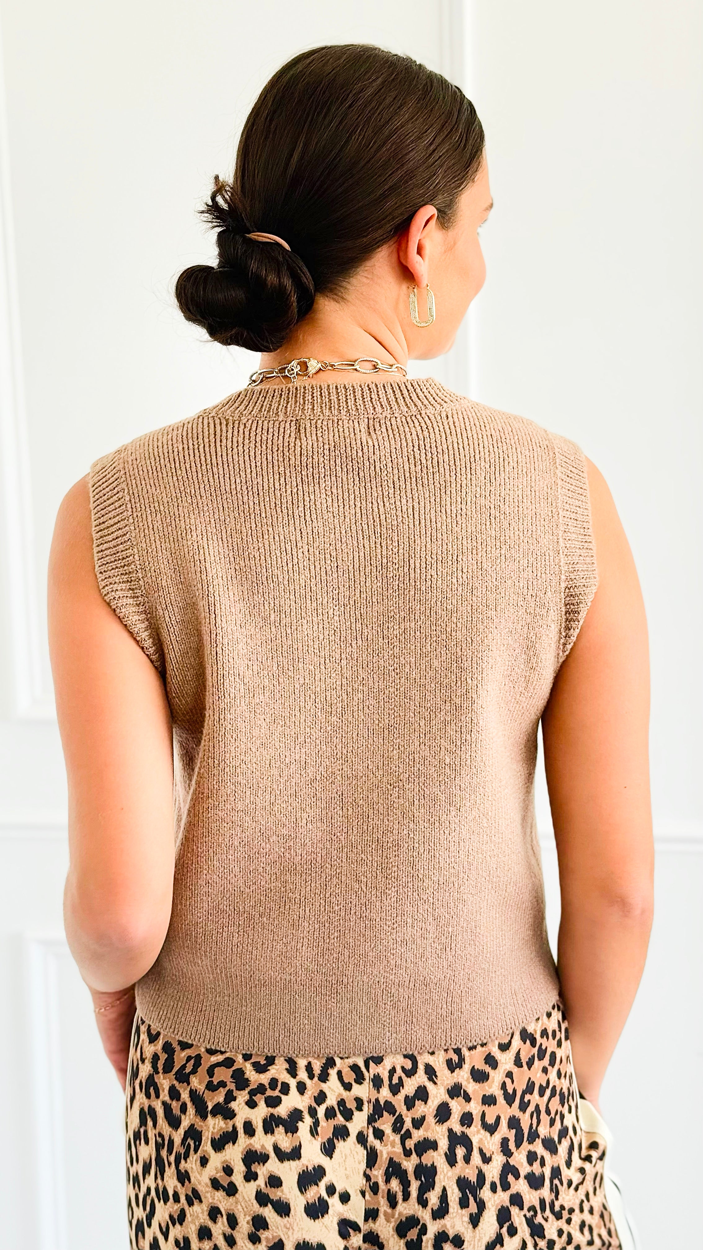 Shielded Charm Sweater Vest- Hazelnut-140 Sweaters-Be Cool-Coastal Bloom Boutique, find the trendiest versions of the popular styles and looks Located in Indialantic, FL
